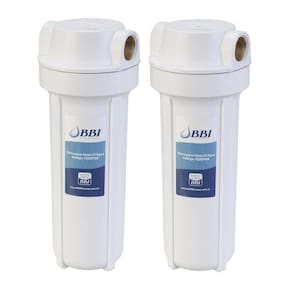2 Filtro De Agua Bbi Para Caixa D\`água E Entrada Cavalete Cisterna Poço Poe Com Refil Plissado Lavável Cor Branco Tipo De Refil