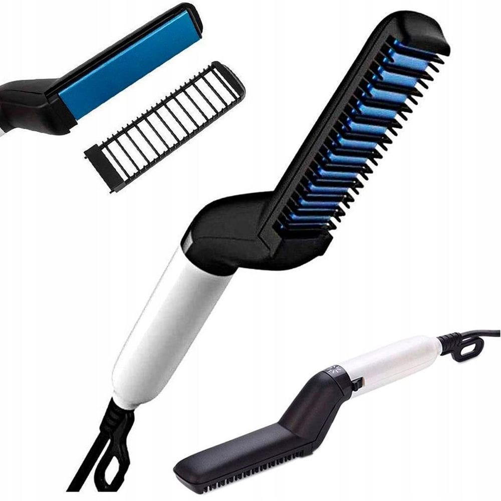 Pente Eletrico Desembaraça Cabelo Curto Longo E Barba