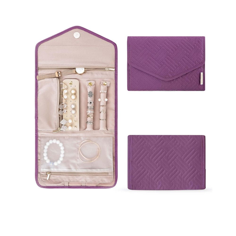 Bolsa organizadora de joias BAGSMART Travel Roll Case roxa