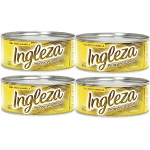 Kit Com 4 Ceras Em Pasta Ingleza 400G Amarelo