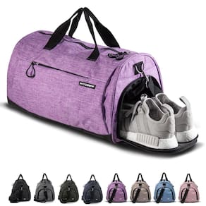 Bolsa de ginástica Fitgriff com sapato e compartimento úmido roxa 19x10x10cm