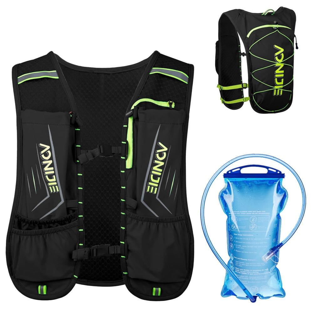 Mochila de hidratação com colete de corrida de 5 L com bexiga de água de 1,5 L