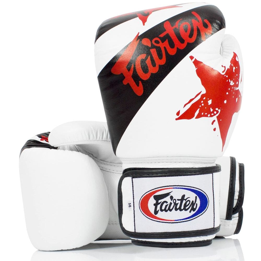 Luvas de boxe Fairtex BGV1 Muay Thai Training 240g brancas