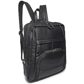 Mochila Feminina Feita De Couro Para Notebook 14 Polegadas
