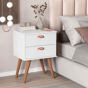 Mesa Apoio 2 Gavetas Lanciano Branco