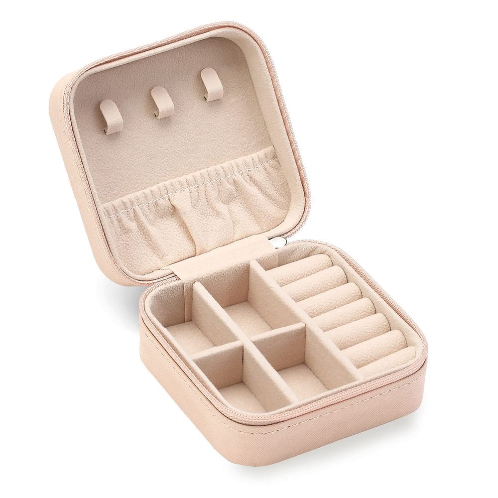 Estojo de joias de viagem ZPROW Mini Portable Pink