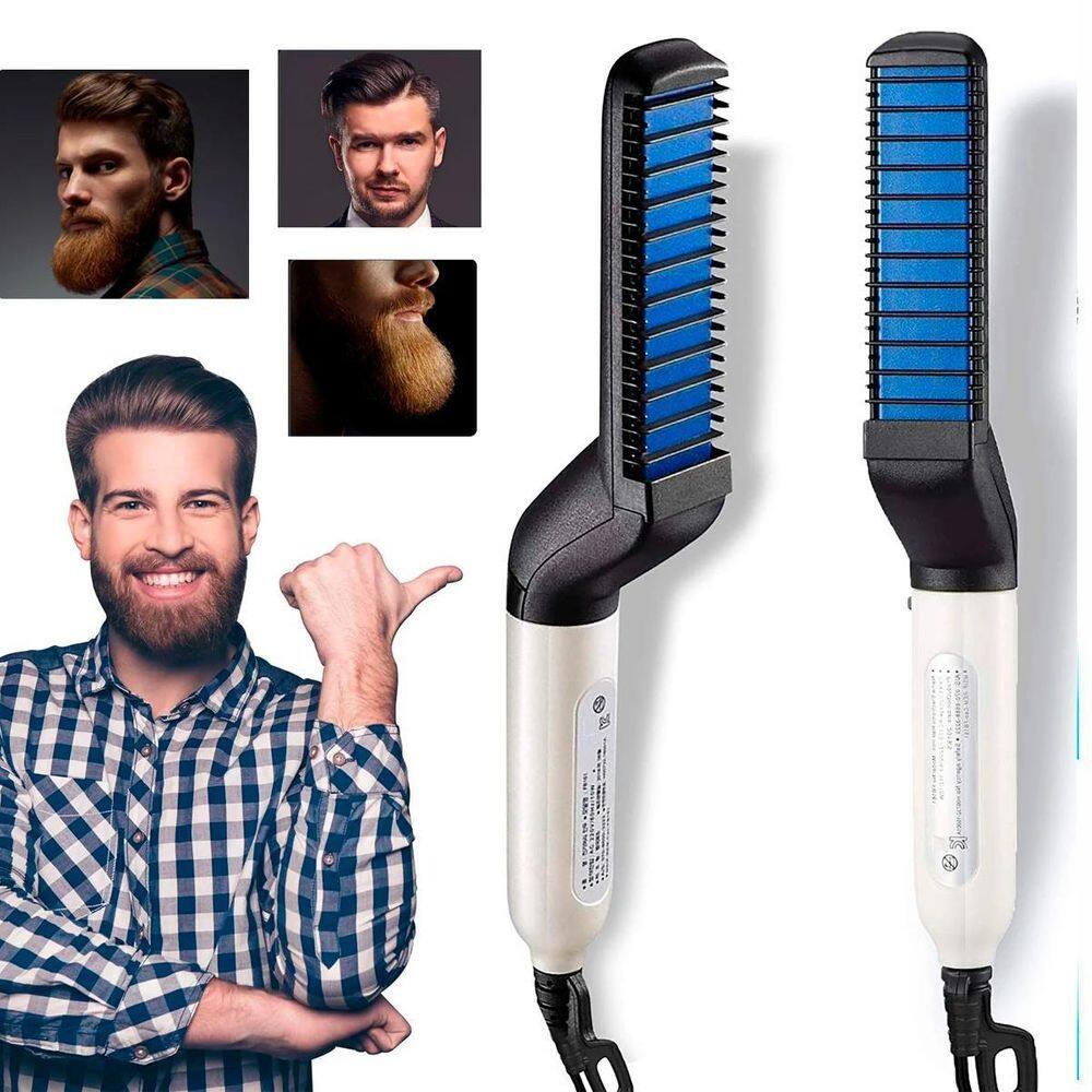 Pente Eletrico Chapinha Alisa Modela Barba E Cabelo
