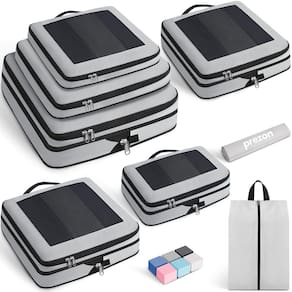 Conjunto de cubos de compressão Prezon 8 para malas Pewter