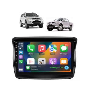 Kit Multimidia L200 Triton Pajero Dakar 2009 / 2018 Carplay AndroidAuto 9 Pol - Roadstar 908BR