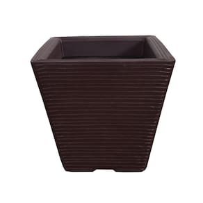 Vaso De Planta Quadrado Decorativo Polietileno 30X30 Cm Café