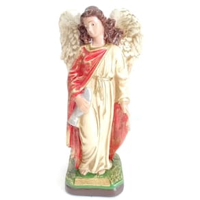 Imagem Escultura Arcanjo São Rafael 20 Cm Gesso