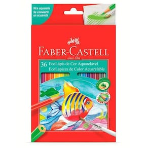 Ecolápis De Cor Faber Castell Aquarelável 36 Cores