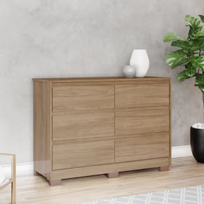 Cômoda 6 Gavetas Chanfradas Ravenna - Jequitibá Brilho