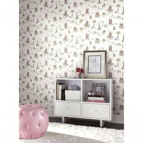Papel De Parede Waverly Kids Tres Chic Wk6830 - Rolo 10m X 0,52m