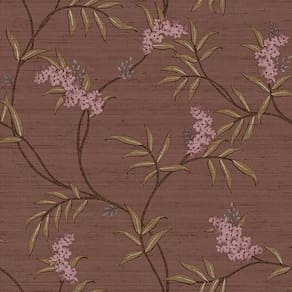 Papel De Parede Tradizioni Floral Vinho 33308