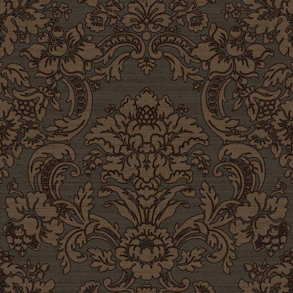 Papel De Parede Tradizioni Damask Marrom 33349
