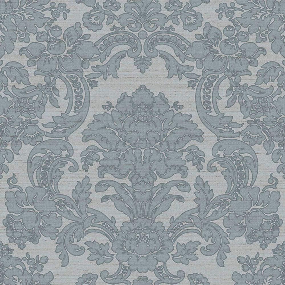 Papel De Parede Tradizioni Damask Azul 33346