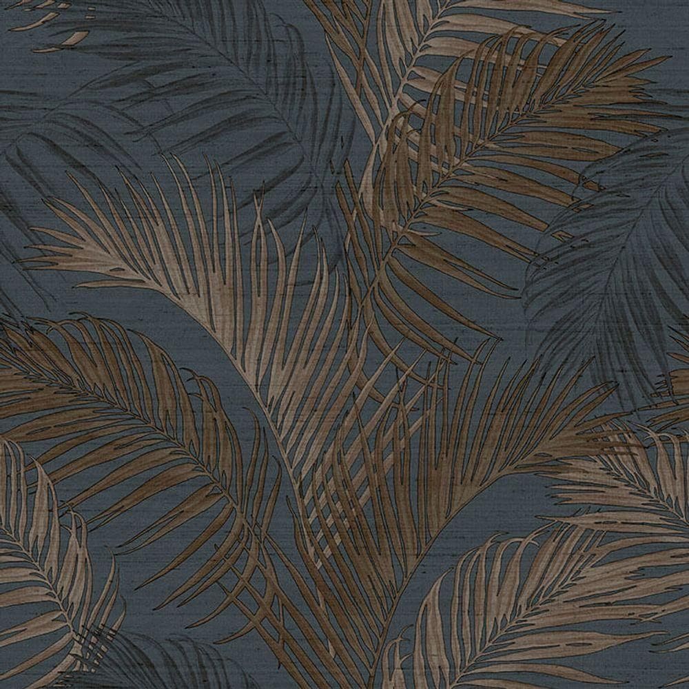 Papel De Parede Tradizioni Folhagem Azul 33316