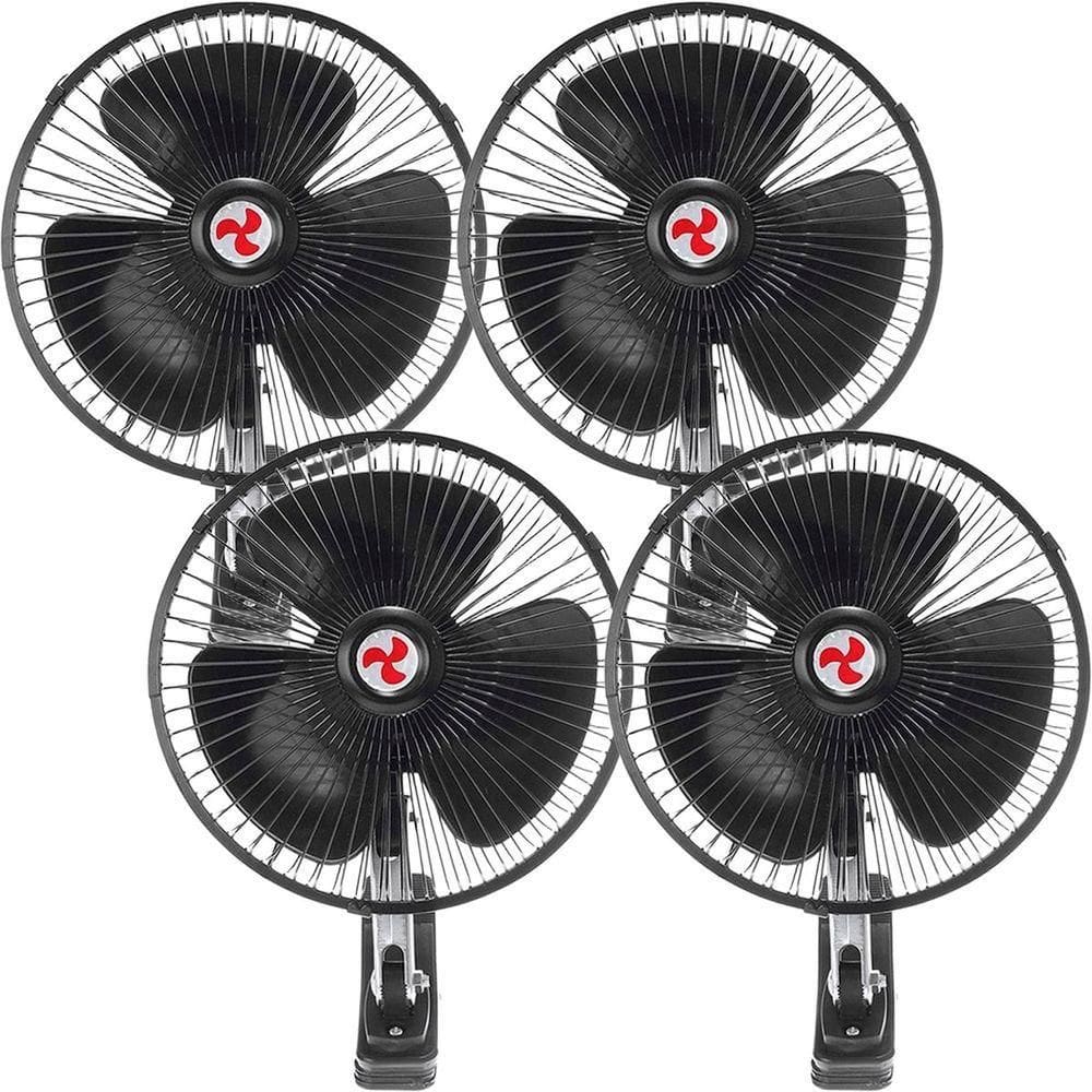Kit 4 Mini Ventilador Veicular Carro Caminhão ônibus De 20cm