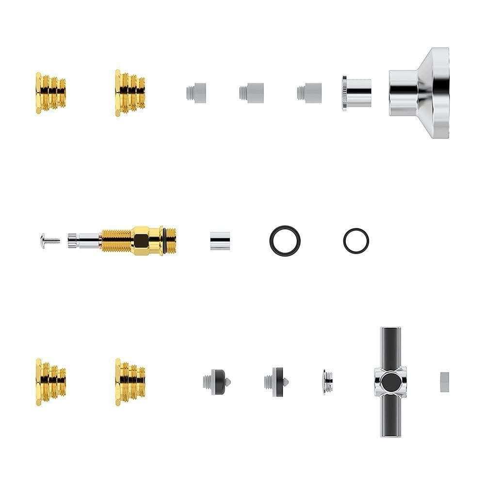 Kit Completo De Reparos Para Registros 13 Em 1 Censi Com Acabamento C-37 Cromado Cromado 30054