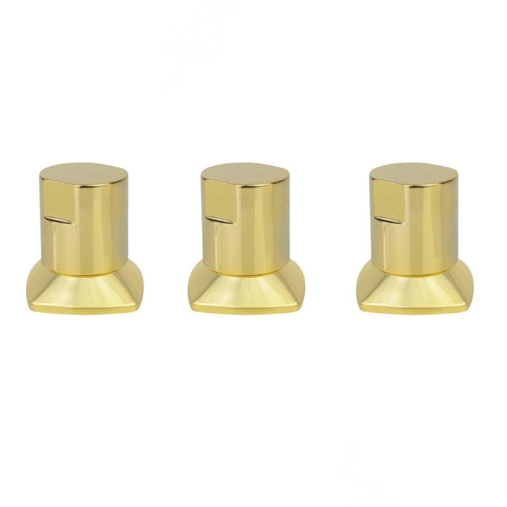Kit 03 Acabamento Registro Dourado Ouro Encaixe Deca Docol Docol