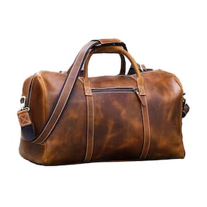 Mochila KoMalc Leather Full Grain Travel Overnight 20 cm
