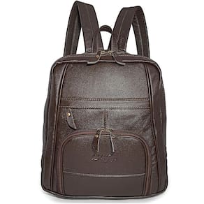 Mochila Feminina Slim Compacta De Couro Para Notebook 14``