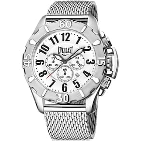 Relógio Masculino Everlast Prateado À Prova D`Água E25515