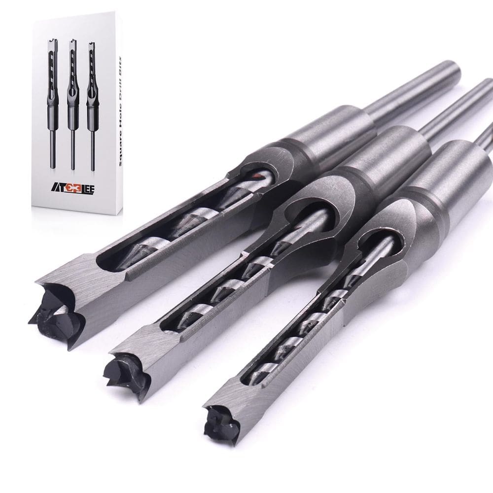 Broca de furo quadrado ATOPLEE para madeira HSS 8 mm 9,5 mm 12,7 mm