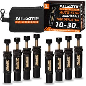 Kit de válvula deflatora de pneu ALL-TOP ajustável com parada automática de 8 unidades