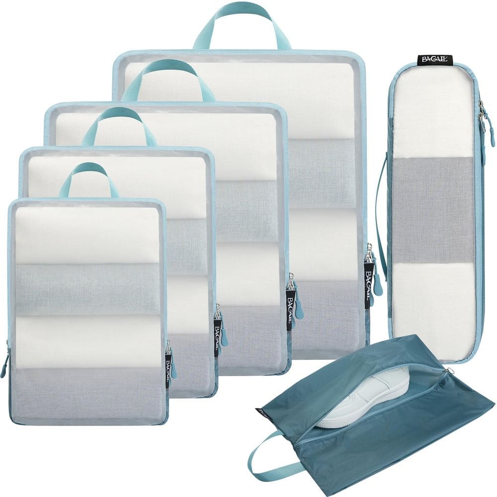 Cubos de embalagem de compressão BAGAIL 6 Set Ultralight Dusty Blue