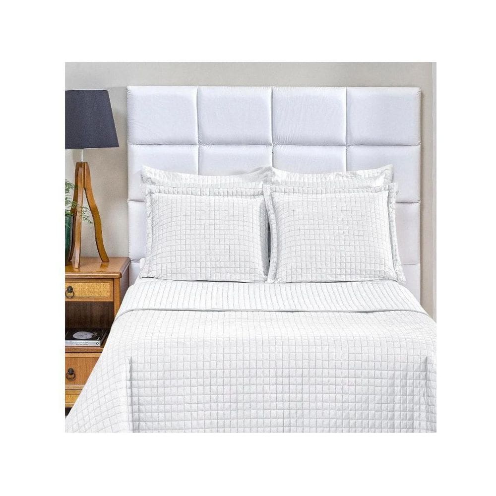 Cobreleito Plaza Lavive Queen 03 Peças Dupla Face Branco