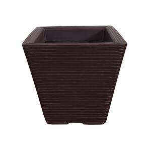 Vaso De Planta Quadrado Decorativo Polietileno 30X30 Cm Café