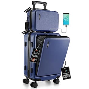 Bagagem de mão TRAVELARIM 56x36x25cm com bolsa de cosméticos Navy