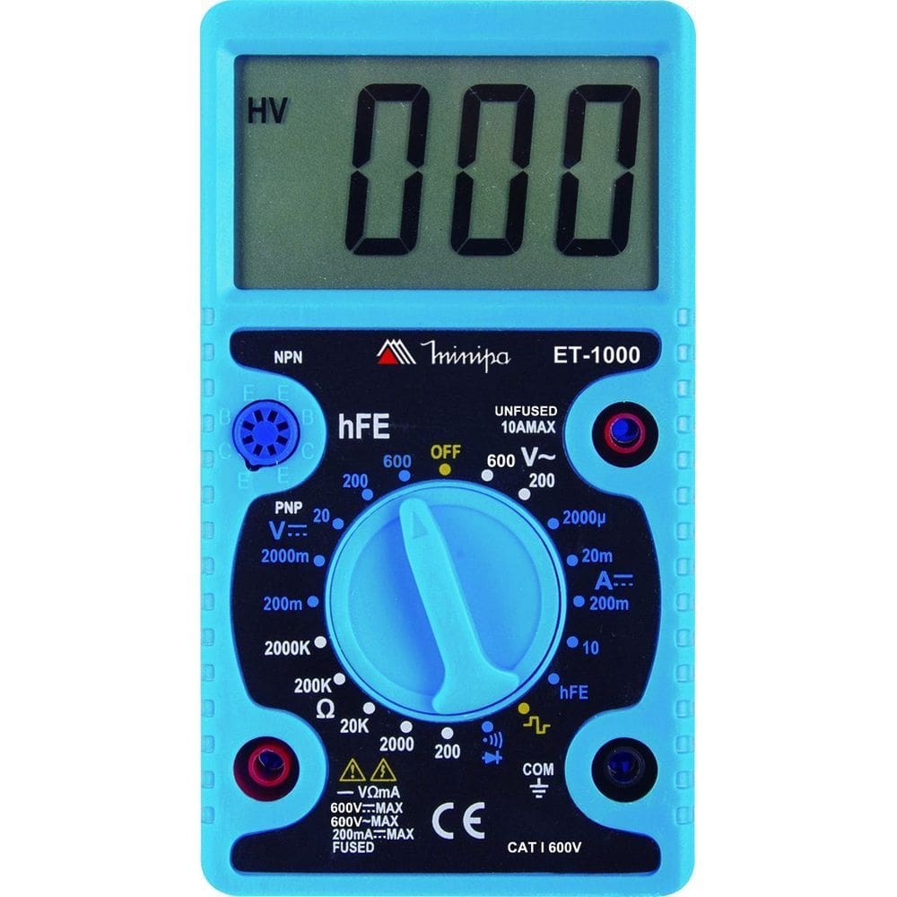 Multímetro Digital 600V Gerador Onda Quadrada ET-1000 Minipa