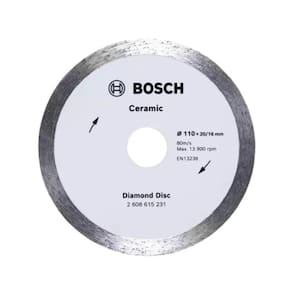 Disco de Corte Diamantado 4.3/8 POL Liso Cerâmica BOSCH