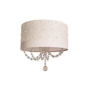 Luminária Infantil Quarto Menina Pérolas Com Cristal Branco