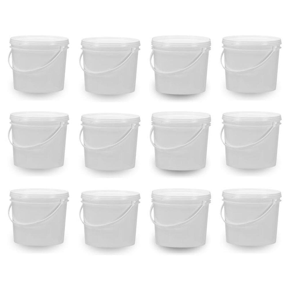 Balde Para Doces Lembrancinhas 1.8 Litros Branco 12 Pçs