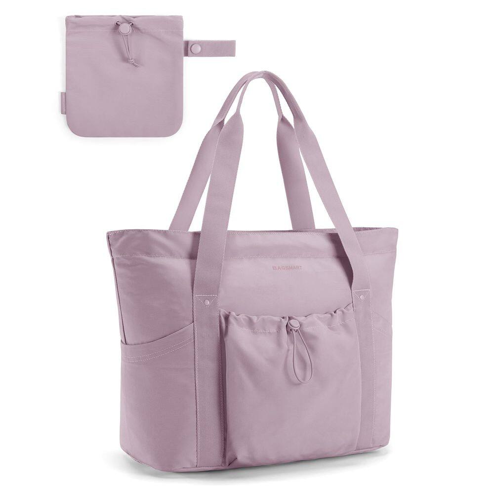Sacola feminina dobrável BAGSMART com bolsa de armazenamento roxa