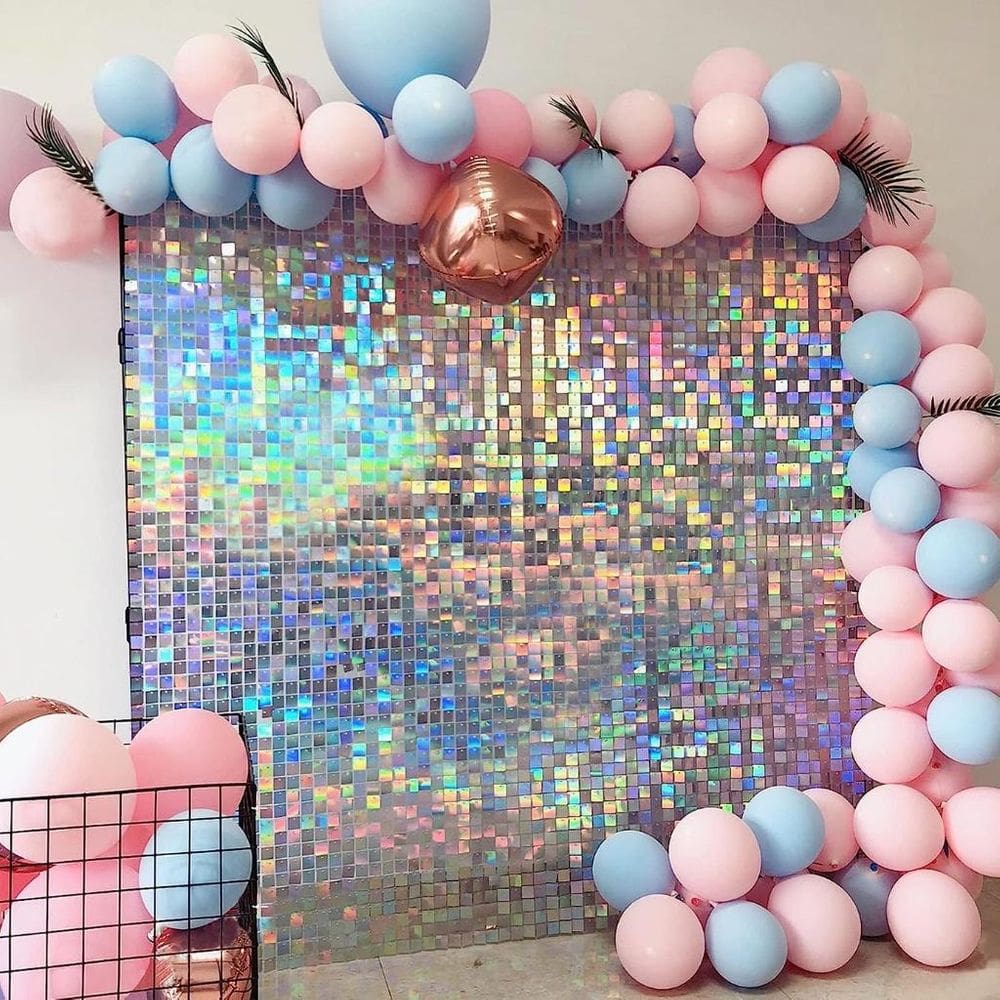 1 Placa Painel Shimmer Wall Muro Lantejoula Festa Cor 30X30