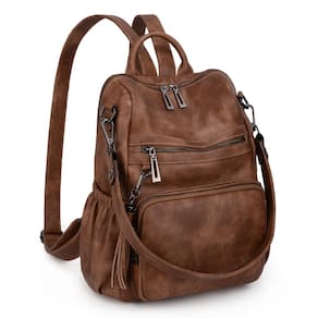 Mochila feminina UTO, de couro, moda vegana, 28x8x30cm