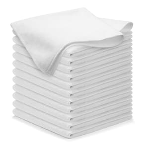 Pano de limpeza de microfibra USANOOKS branco 12 unidades 32x32cm 1200W
