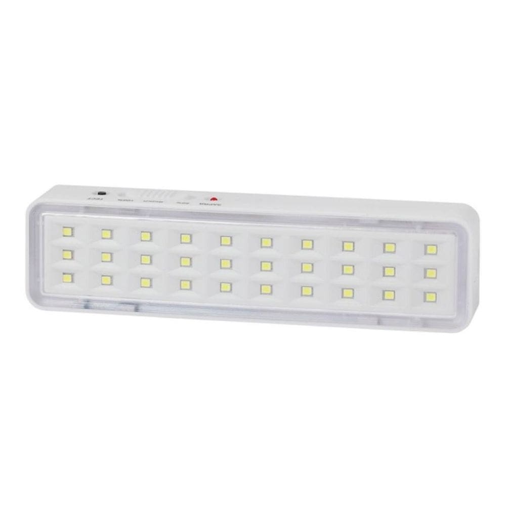 Luminária De Emergência Branco Bivolt Alto Brilho Sensor