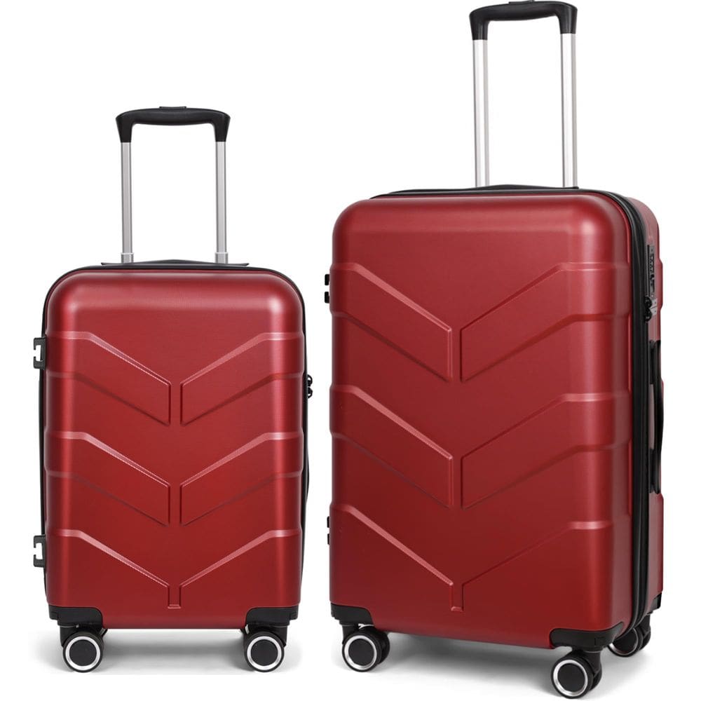 Conjunto de bagagem TILYMOL de 2 peças com roda giratória, TSA Lock Red