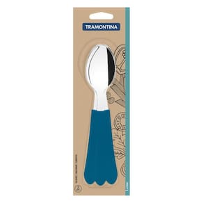 Conjunto 3 Colheres Tramontina Em Aço Inox Azul Oceano