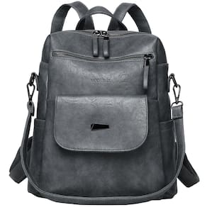Mochila, bolsa de couro PU WYFJNX para mulheres, azul, cinza