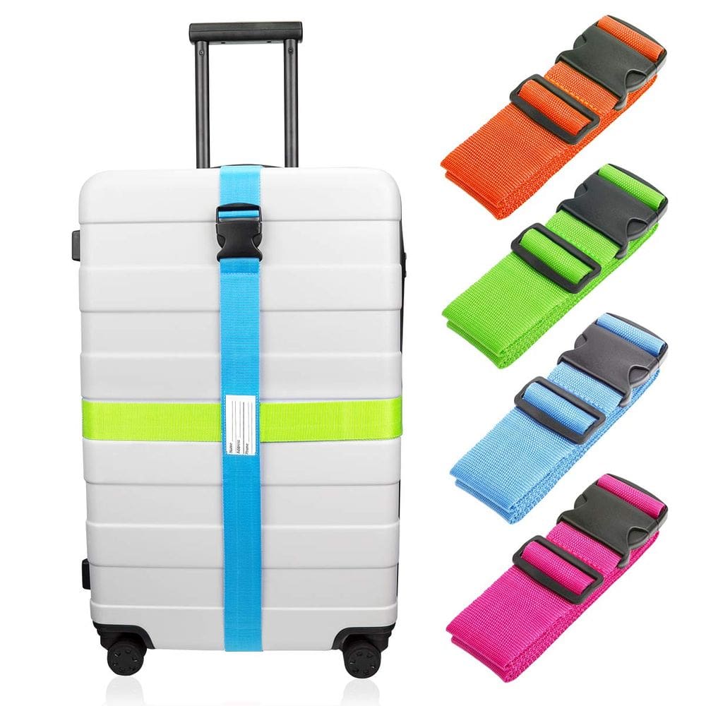 Alças de bagagem Luxebell TSA aprovadas para viagem, pacote de 2 m e 4