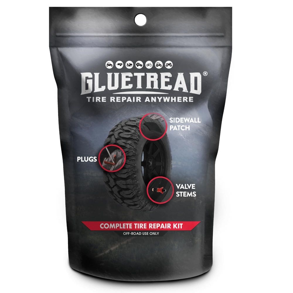 Kit de reparo de pneus GluetRead completo off-road com haste de válvula