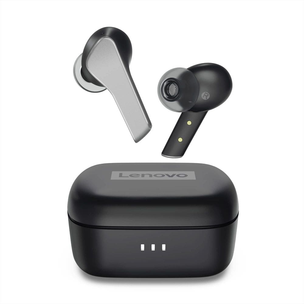 Fones de ouvido True Wireless Lenovo Smart Switch ANC 28h pretos