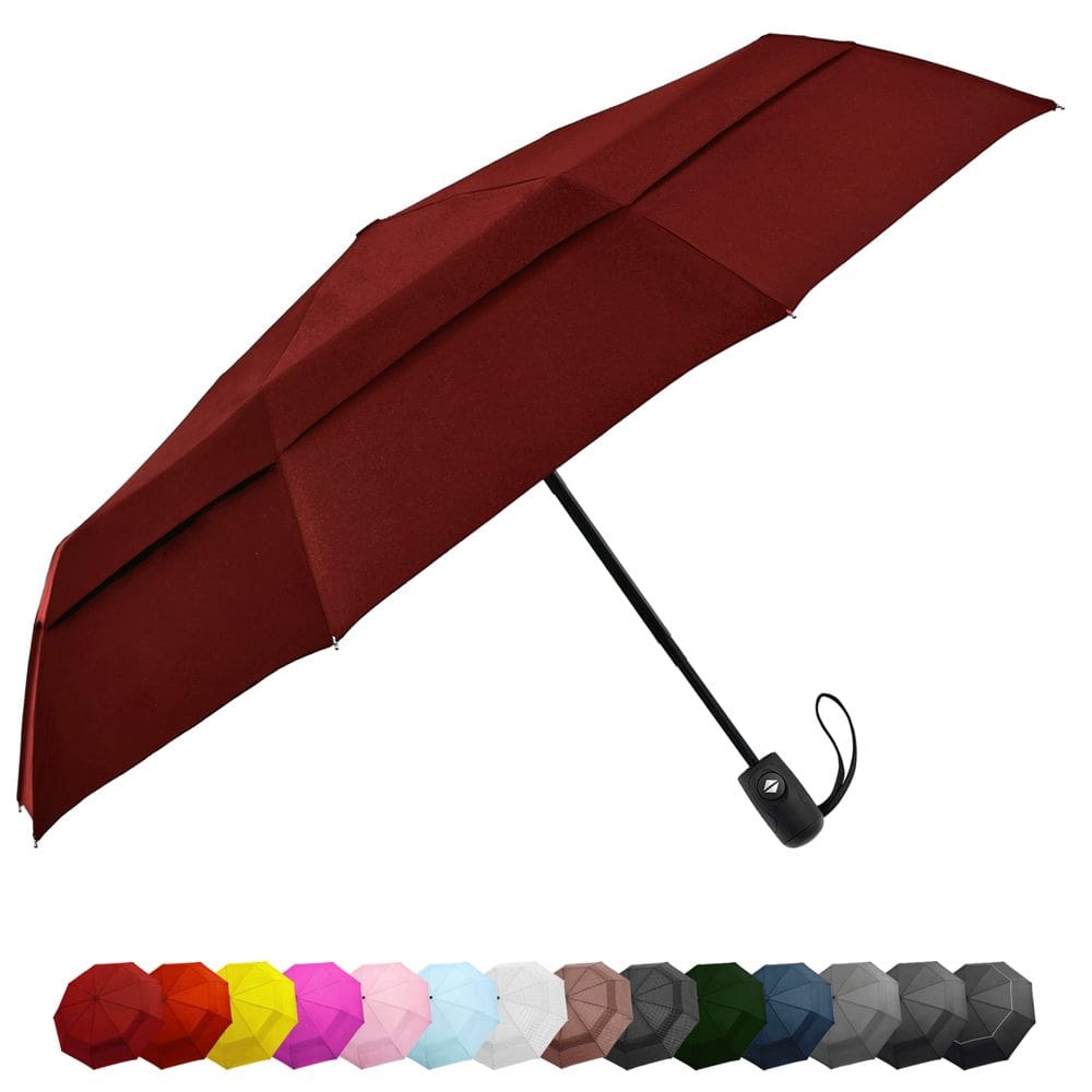 Guarda-chuva de viagem EEZ-Y Marsala resistente ao vento com abertura e fechamento